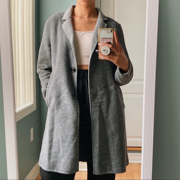 🌱 SOLD 🌱 Zara grey top coat - Picture 1 of 2